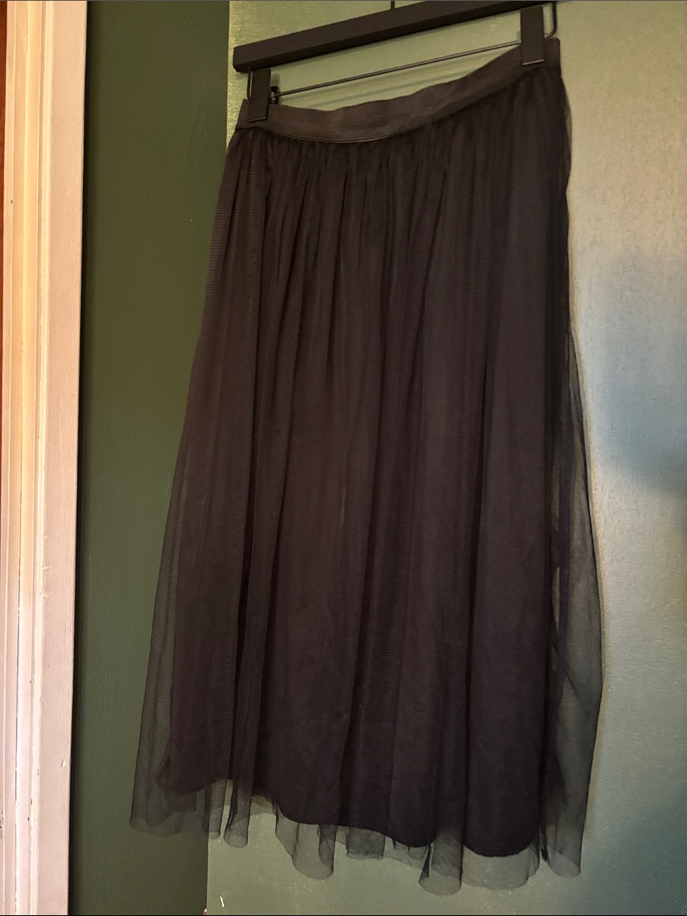 Vero Moda Black Midi Tulle Skirt